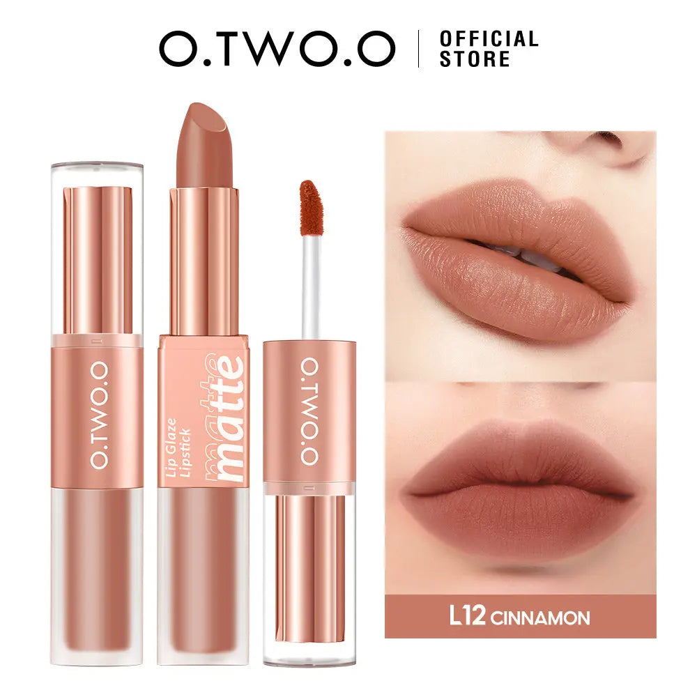 O.TWO.O 2 in 1 Lipstick Double Head Lipstick and Lip Mud - O TWO O Cosmetics Qatar