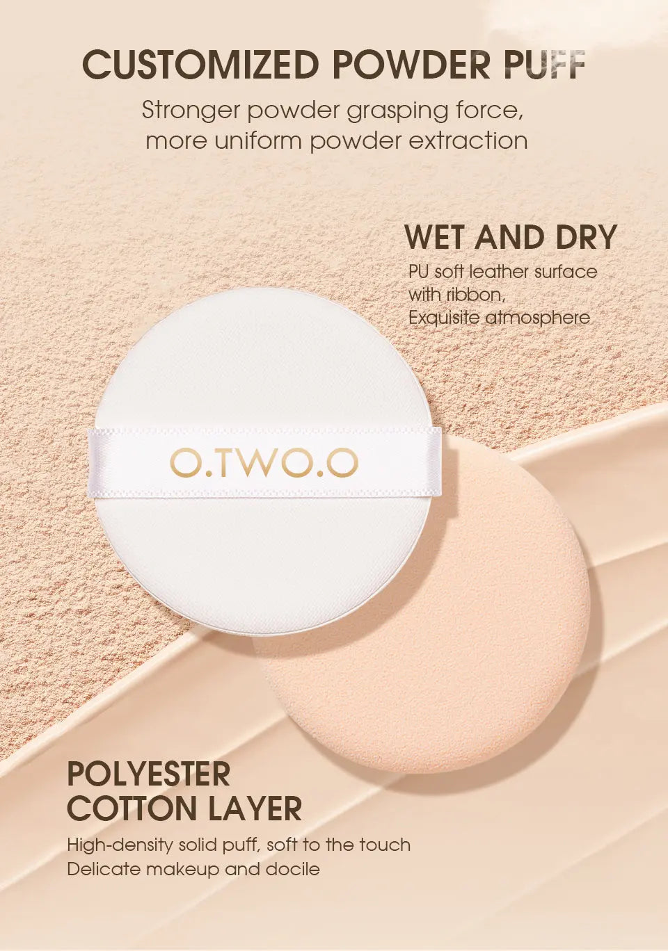 O.TWO.O New Arrival Matte and Silky White Case Pressed Setting Powder - O TWO O Cosmetics Qatar