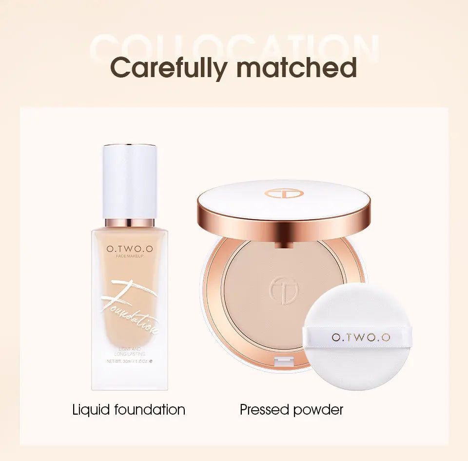 O.TWO.O New Arrival Matte and Silky White Case Pressed Setting Powder - O TWO O Cosmetics Qatar