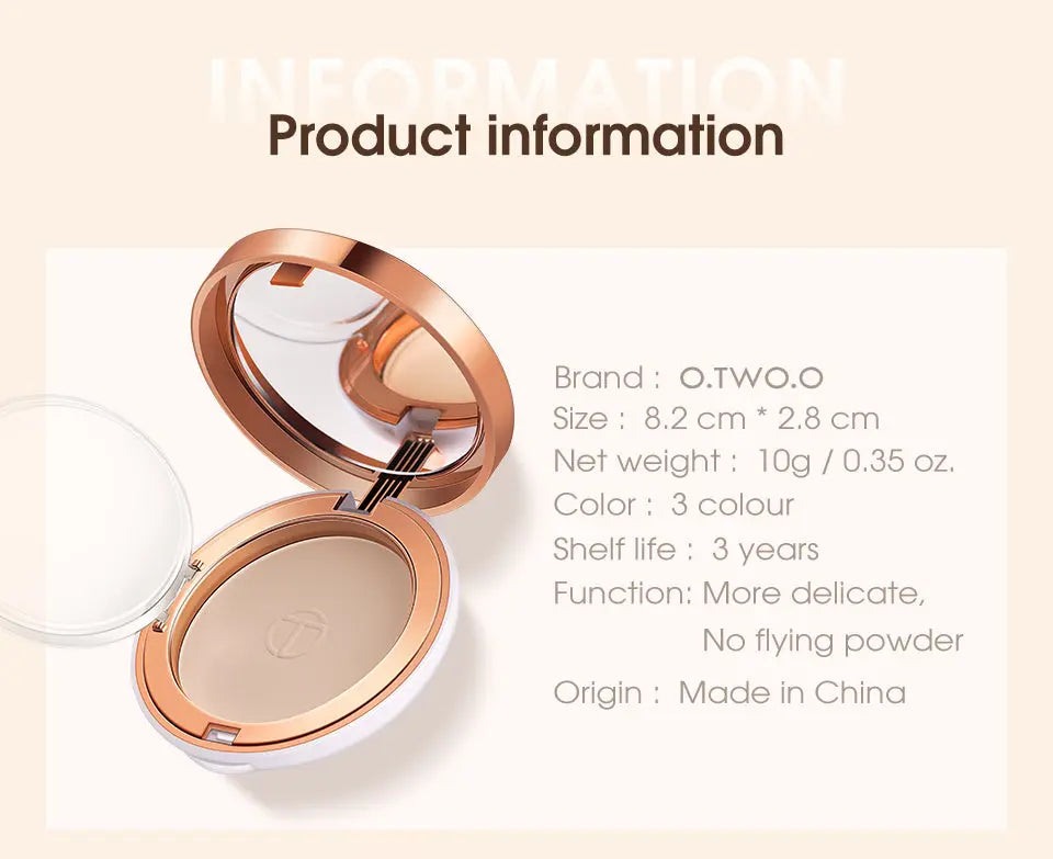 O.TWO.O New Arrival Matte and Silky White Case Pressed Setting Powder - O TWO O Cosmetics Qatar