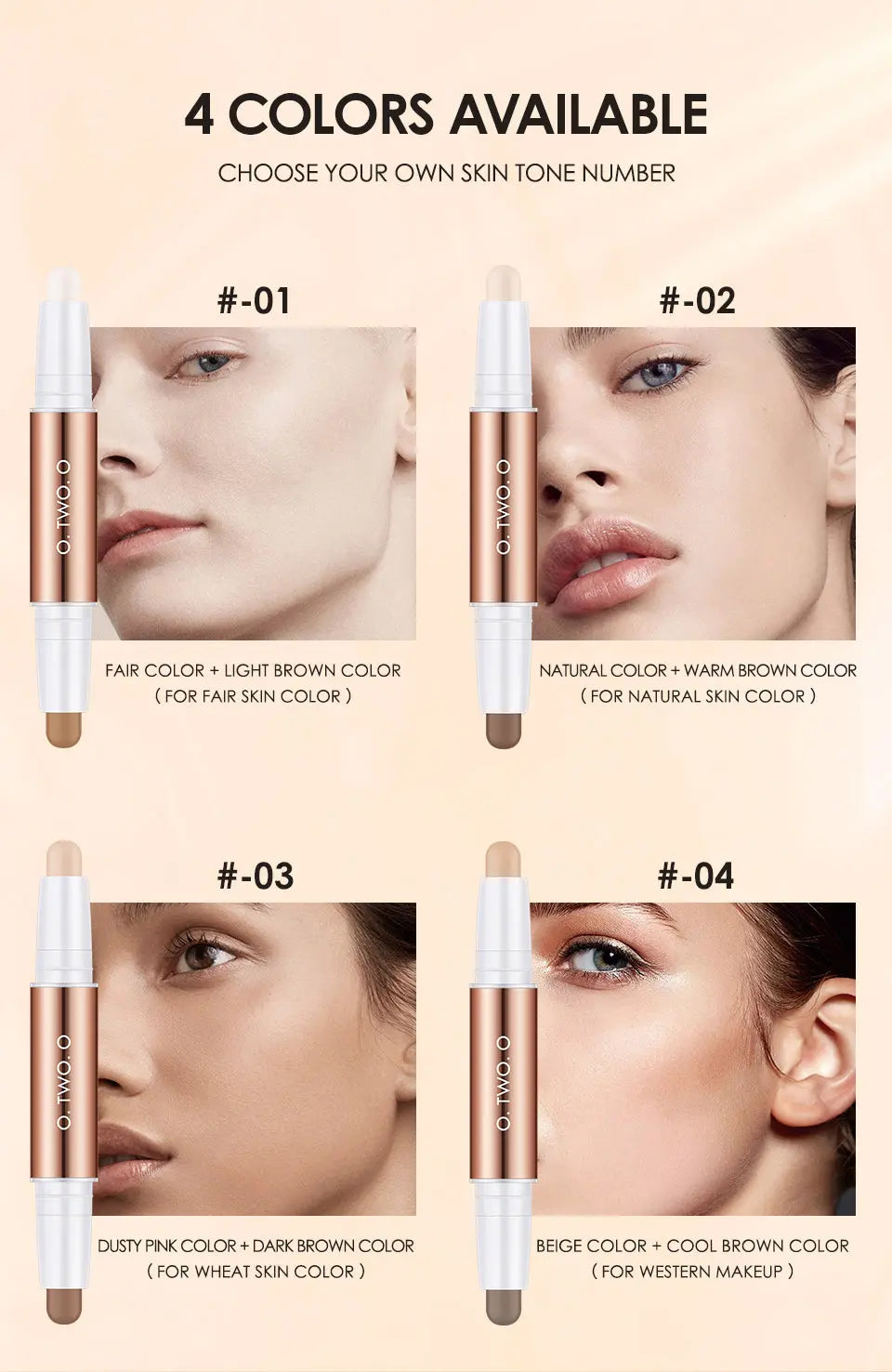 O.TWO.O Glow Lift Light Shadow Contour Stick - O TWO O Cosmetics Qatar