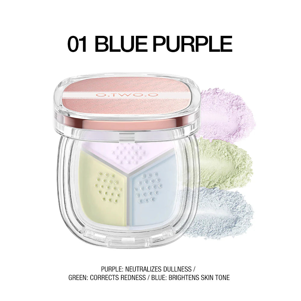 O.TWO.O High Quality Long Lasting Oil Control Loose Setting Powder 3-in-1 Delicate Lightweight