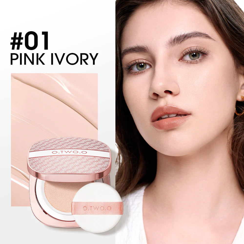 O.TWO.O BB Cushion Liquid Foundation Medium Coverage Moisturizing Brightening Oil-Control