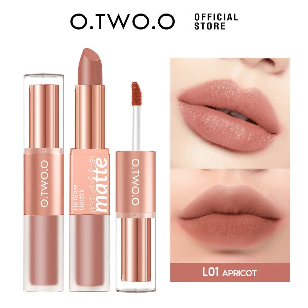 O.TWO.O  2 in 1 Lipstick Double Head Lipstick and Lip Mud - O TWO O Cosmetics Qatar