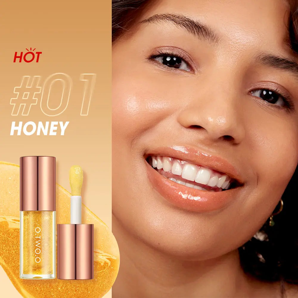 O.TWO.O Crystal Shiny Deeply Hydrates Repair Lip Oil For Dry Lips - O TWO O Cosmetics Qatar