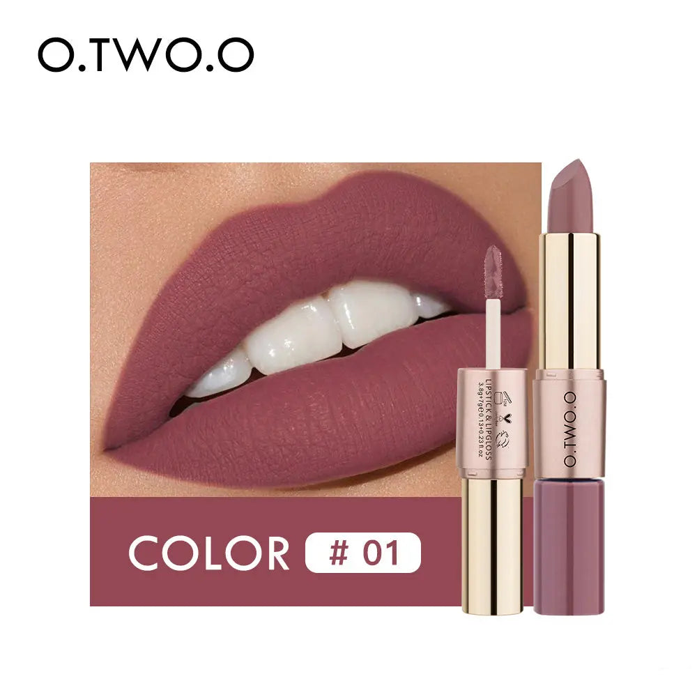 O.TWO.O 2 in 1 Matte Liquid Lipstick High Pigmented Long Lasting - O TWO O Cosmetics Qatar