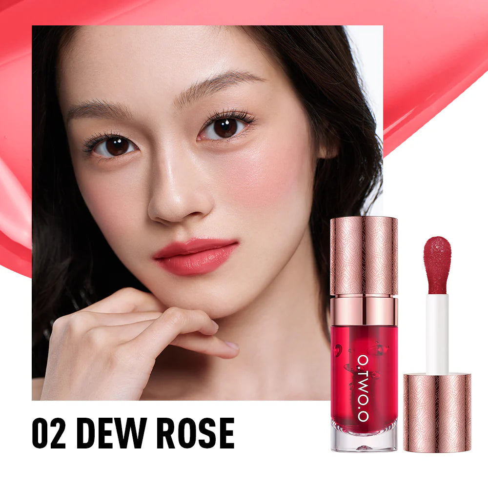 O.TWO.O Multi-Purpose High Pigment Lip Tint Long-Lasting Cheek Blush Liquid Gloss