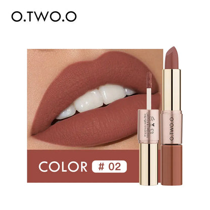 O.TWO.O 2 in 1 Matte Liquid Lipstick High Pigmented Long Lasting - O TWO O Cosmetics Qatar