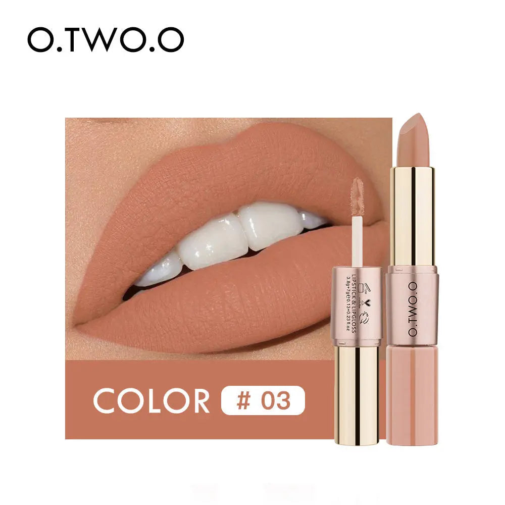 O.TWO.O 2 in 1 Matte Liquid Lipstick High Pigmented Long Lasting - O TWO O Cosmetics Qatar