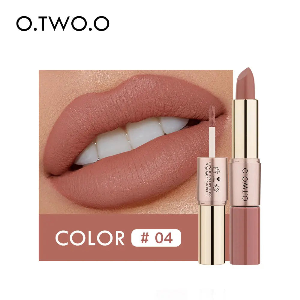 O.TWO.O 2 in 1 Matte Liquid Lipstick High Pigmented Long Lasting - O TWO O Cosmetics Qatar