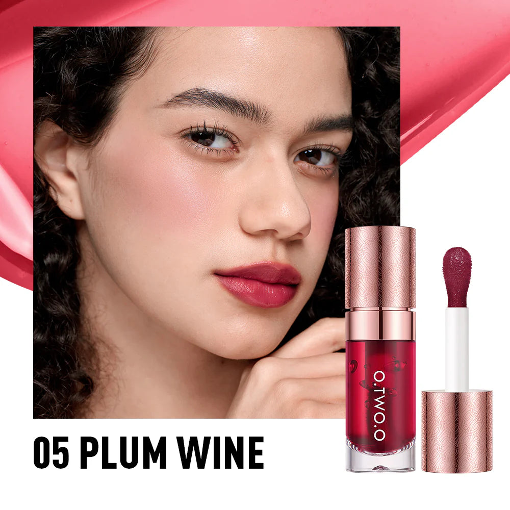 O.TWO.O Multi-Purpose High Pigment Lip Tint Long-Lasting Cheek Blush Liquid Gloss