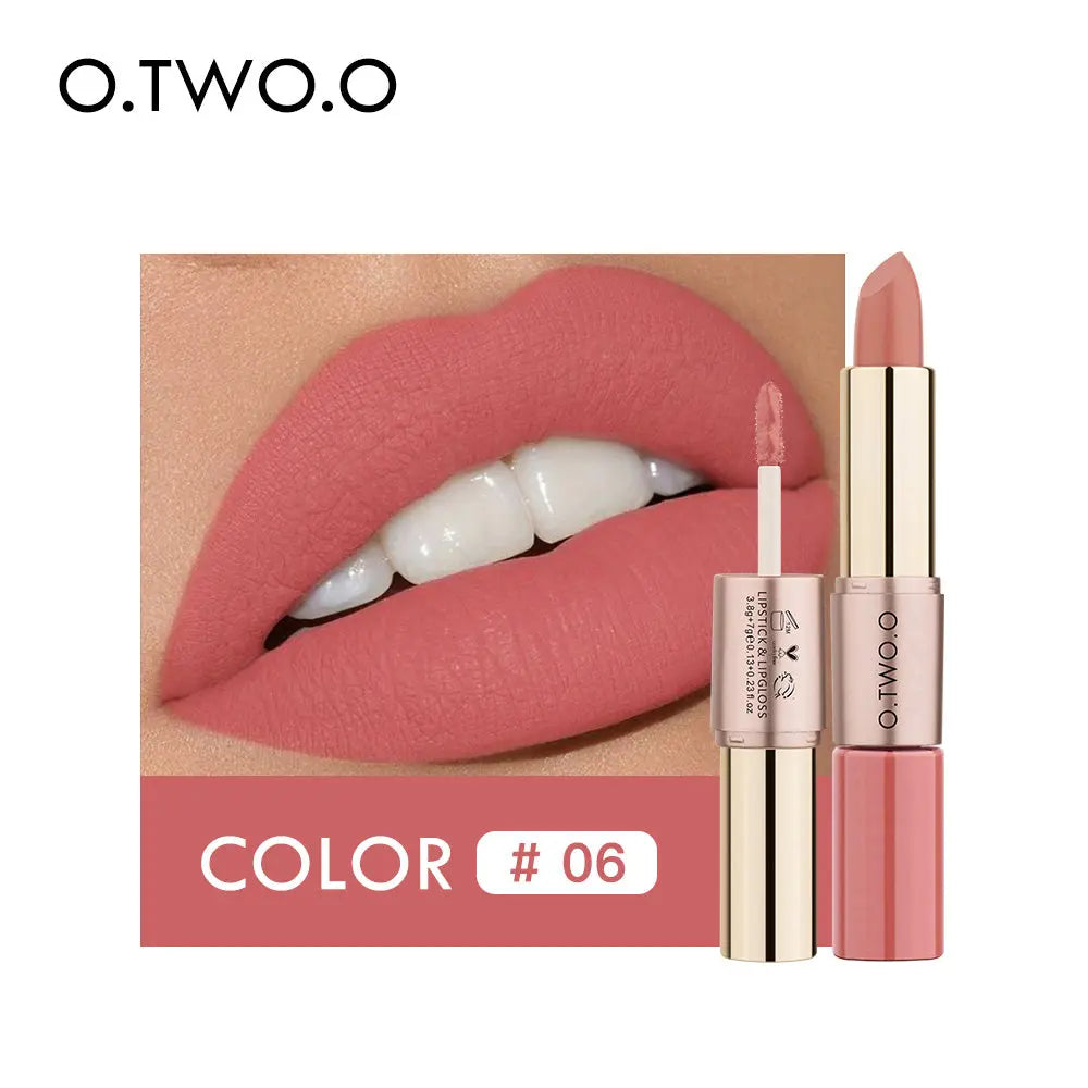 O.TWO.O 2 in 1 Matte Liquid Lipstick High Pigmented Long Lasting - O TWO O Cosmetics Qatar