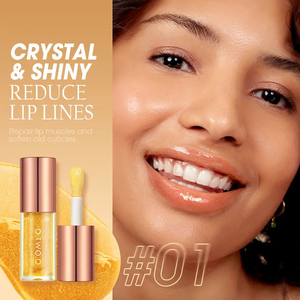 O.TWO.O Crystal Shiny Deeply Hydrates Repair Lip Oil For Dry Lips - O TWO O Cosmetics Qatar