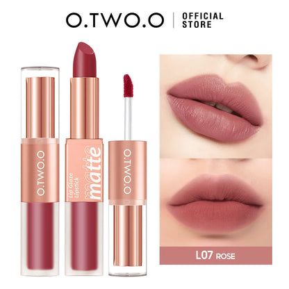 O.TWO.O  2 in 1 Lipstick Double Head Lipstick and Lip Mud - O TWO O Cosmetics Qatar