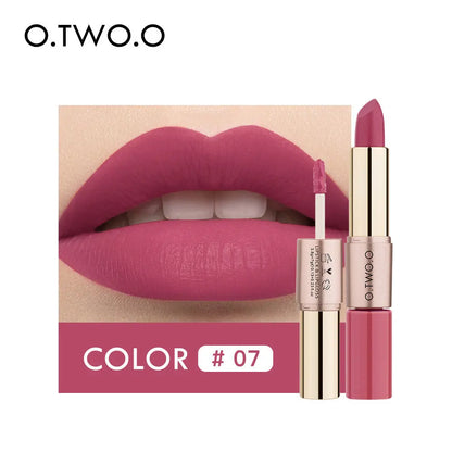 O.TWO.O 2 in 1 Matte Liquid Lipstick High Pigmented Long Lasting - O TWO O Cosmetics Qatar