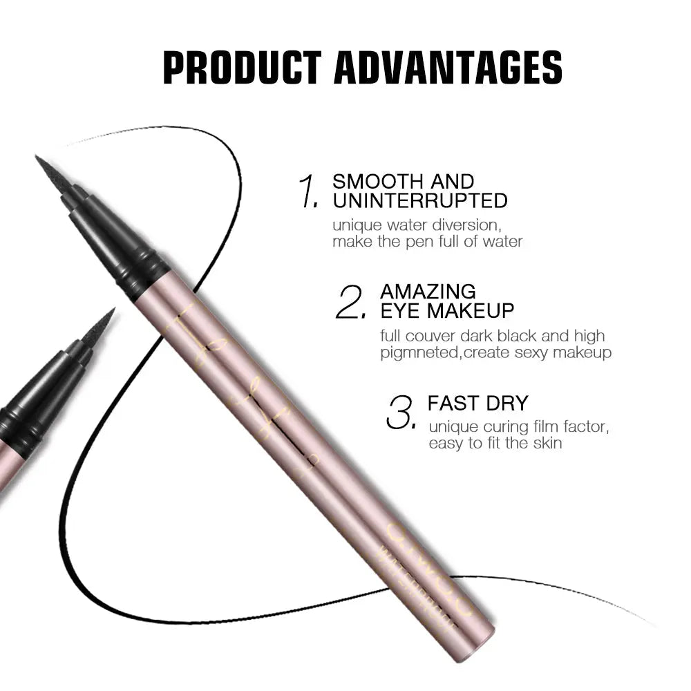 O.TWO.O Eyeliner Waterproof Black Liquid Eyeliner Pen Leak-proof Long Lasting Eye Liner - O TWO O Cosmetics Qatar