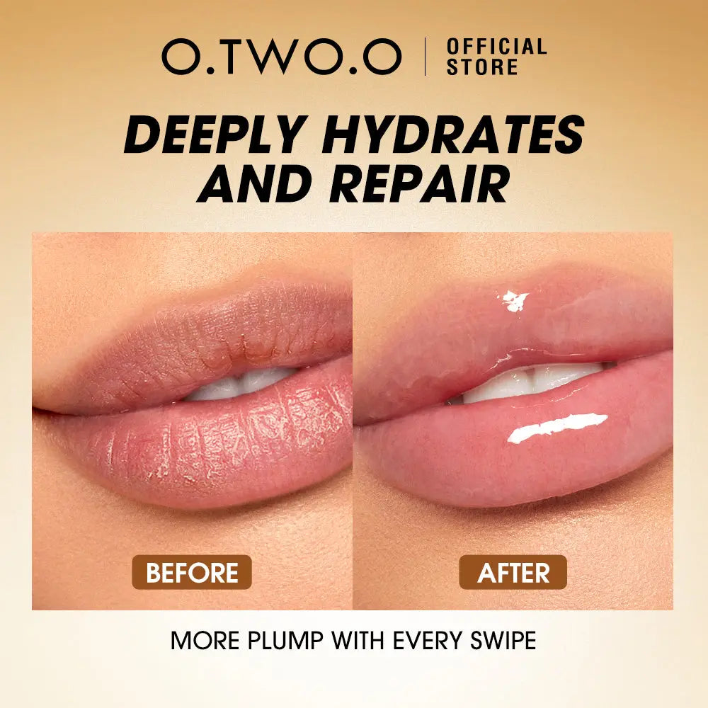 O.TWO.O Crystal Shiny Deeply Hydrates Repair Lip Oil For Dry Lips - O TWO O Cosmetics Qatar