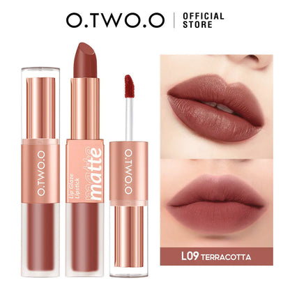 O.TWO.O  2 in 1 Lipstick Double Head Lipstick and Lip Mud - O TWO O Cosmetics Qatar