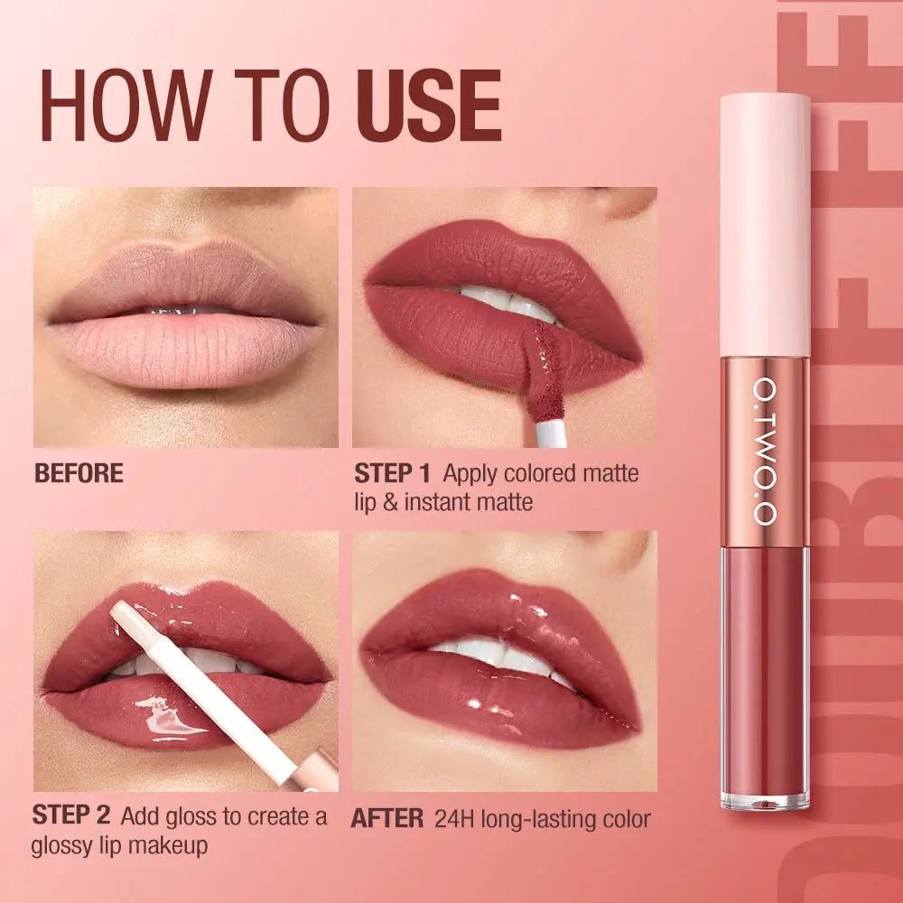 O TWO O 2 in 1 Candy Gloss X Lipstick - O TWO O Cosmetics Qatar