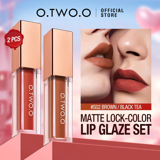 O.TWO.O 2-in-1 Lip Glaze Set – Shine, Color & Care in One