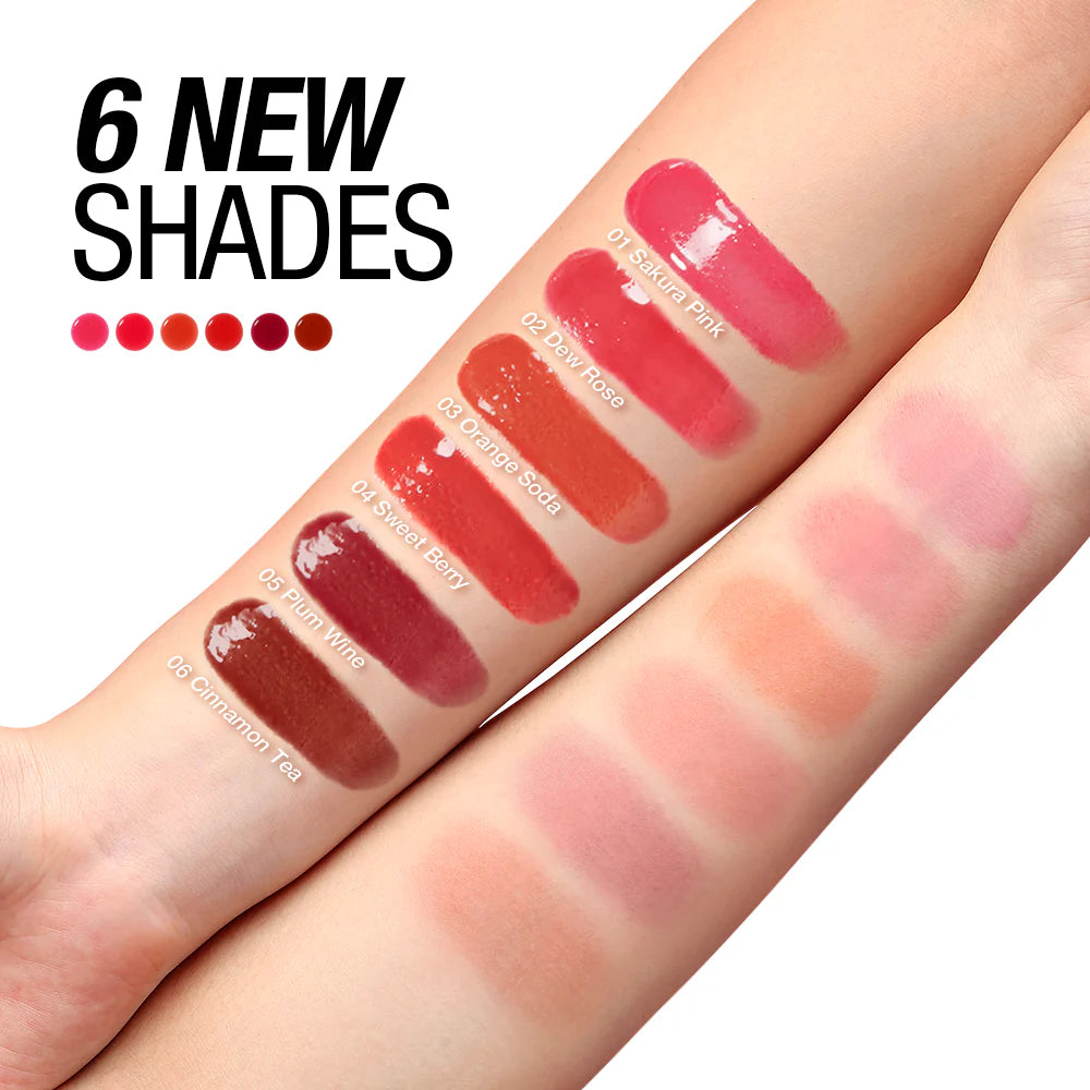 O.TWO.O Multi-Purpose High Pigment Lip Tint Long-Lasting Cheek Blush Liquid Gloss