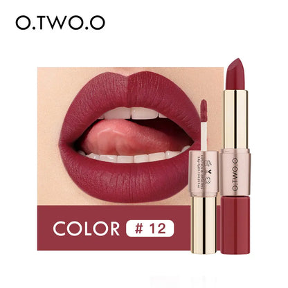 O.TWO.O 2 in 1 Matte Liquid Lipstick High Pigmented Long Lasting - O TWO O Cosmetics Qatar