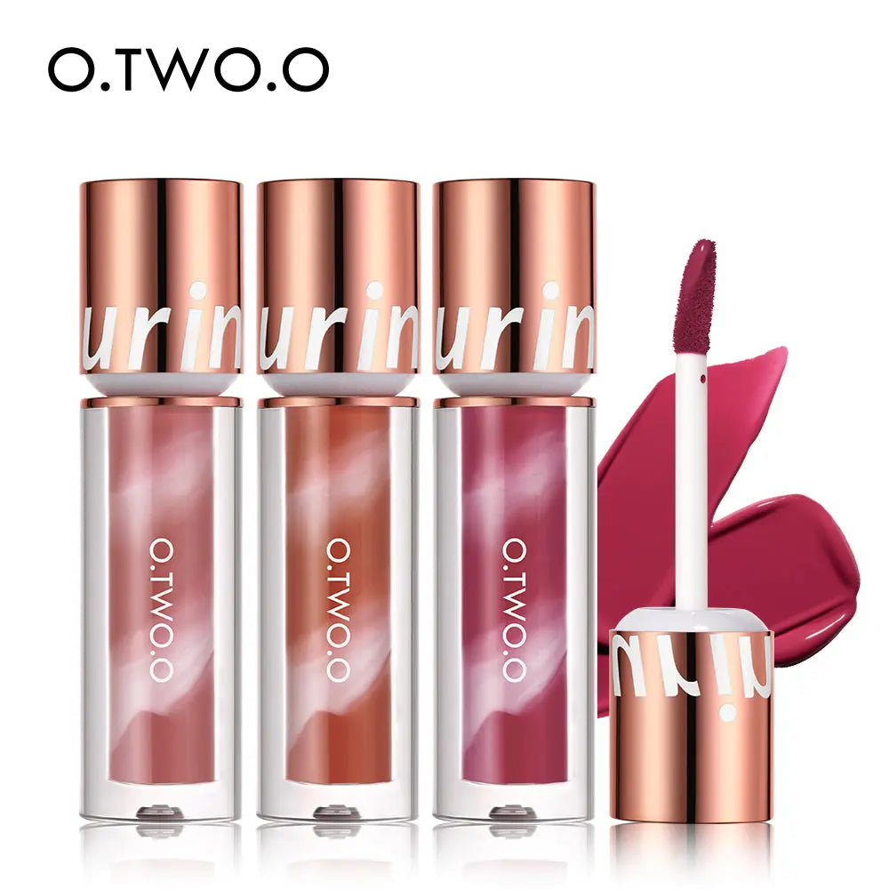 2023 O.TWO.O New Trending Lip Gloss Marbling Water Proof Matt Finish Lip Stick - O TWO O Cosmetics Qatar