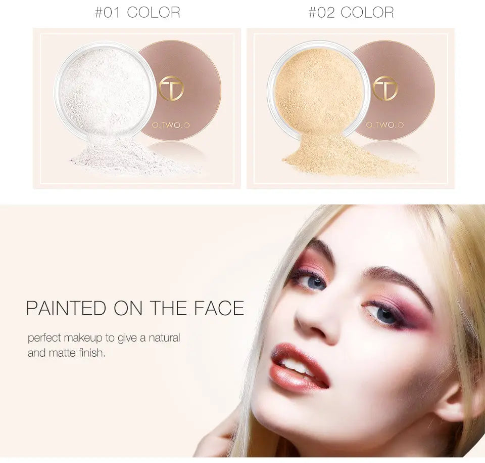 O.TWO.O Face Makeup Loose Powder Oil Control Setting Powder - O TWO O Cosmetics Qatar