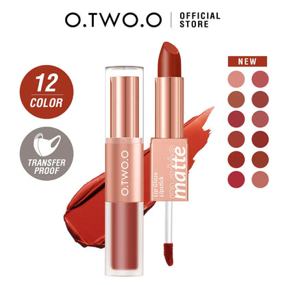 O.TWO.O  2 in 1 Lipstick Double Head Lipstick and Lip Mud - O TWO O Cosmetics Qatar