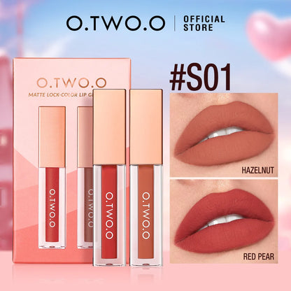 O.TWO.O 2-in-1 Lip Glaze Set – Shine, Color & Care in One