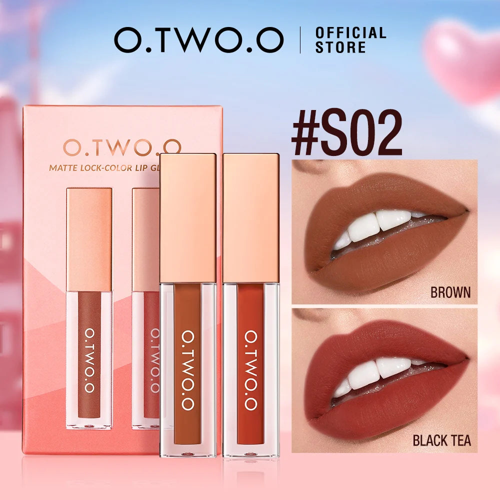 O.TWO.O 2-in-1 Lip Glaze Set – Shine, Color & Care in One
