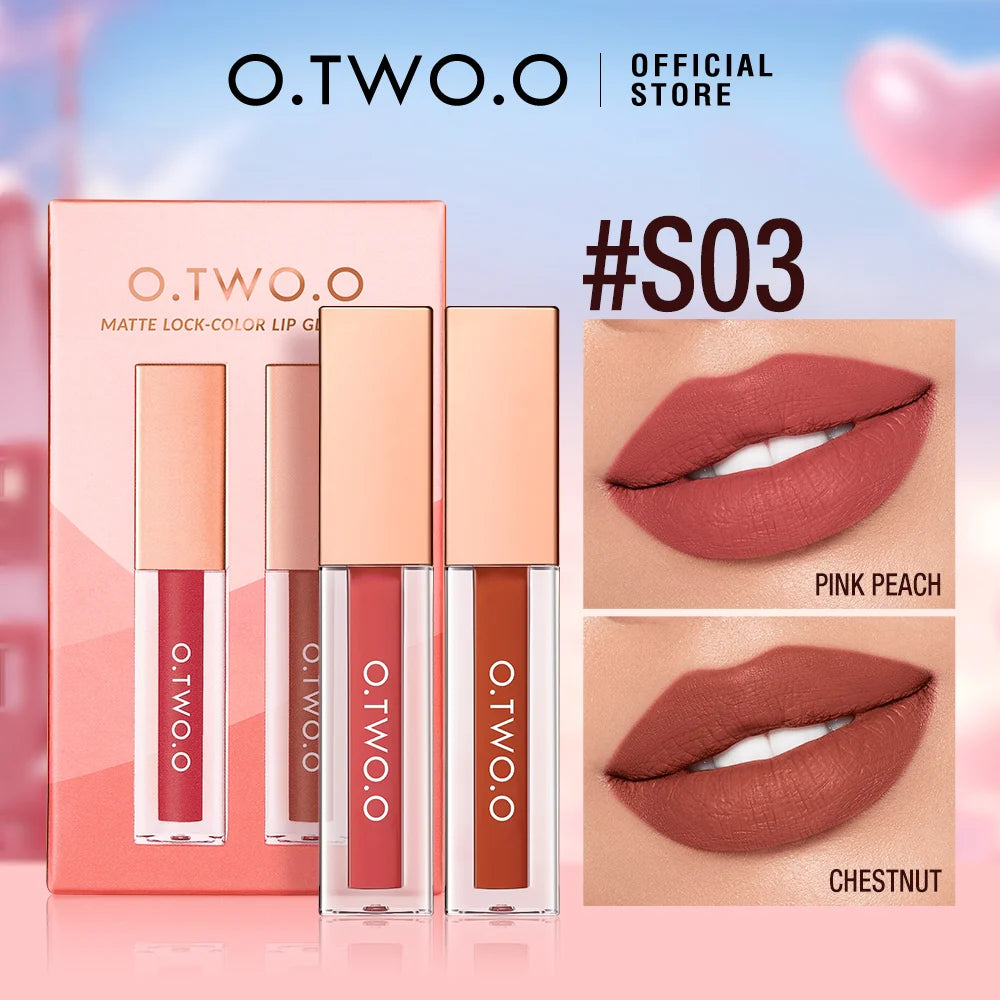 O.TWO.O 2-in-1 Lip Glaze Set – Shine, Color & Care in One