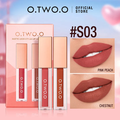 O.TWO.O 2-in-1 Lip Glaze Set – Shine, Color & Care in One