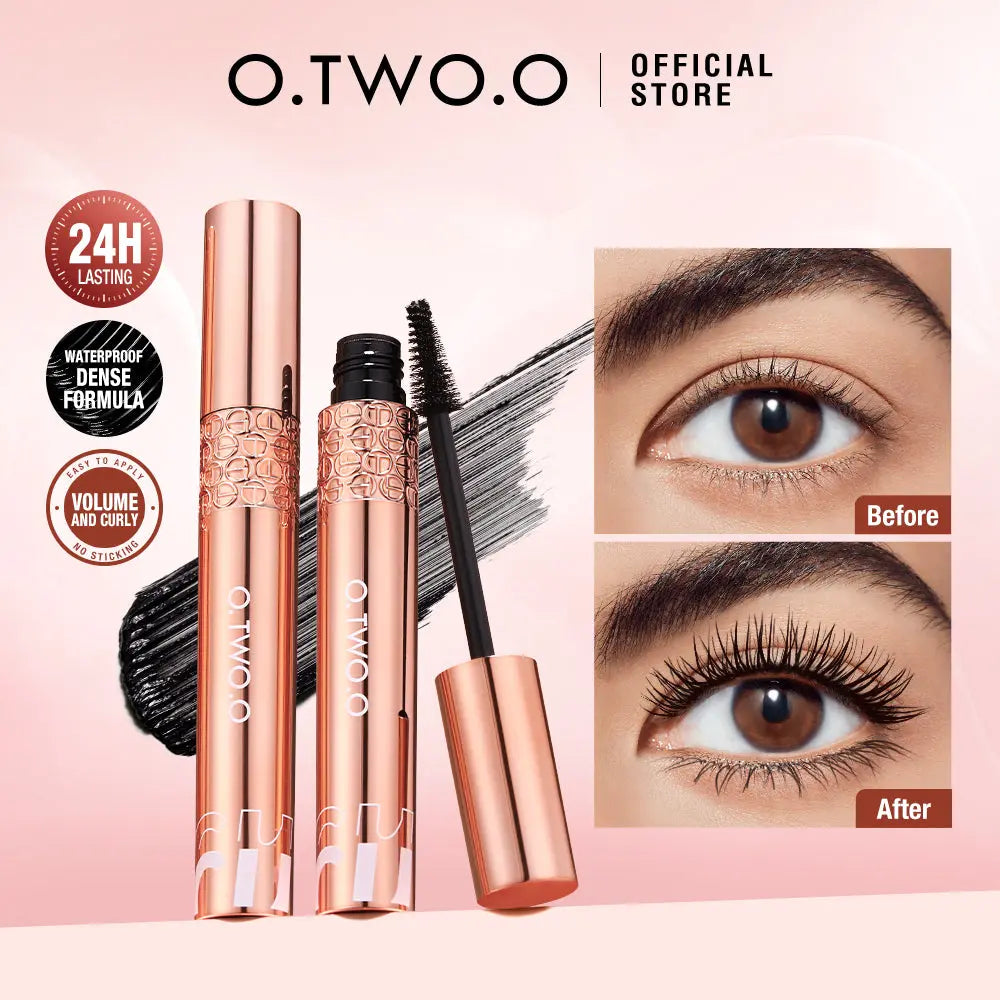 O.TWO.O New Long Thick Waterproof Mascara Black Color - O TWO O Cosmetics Qatar