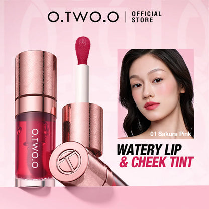 O.TWO.O Multi-Purpose High Pigment Lip Tint Long-Lasting Cheek Blush Liquid Gloss