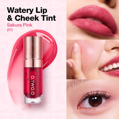 O.TWO.O Multi-Purpose High Pigment Lip Tint Long-Lasting Cheek Blush Liquid Gloss