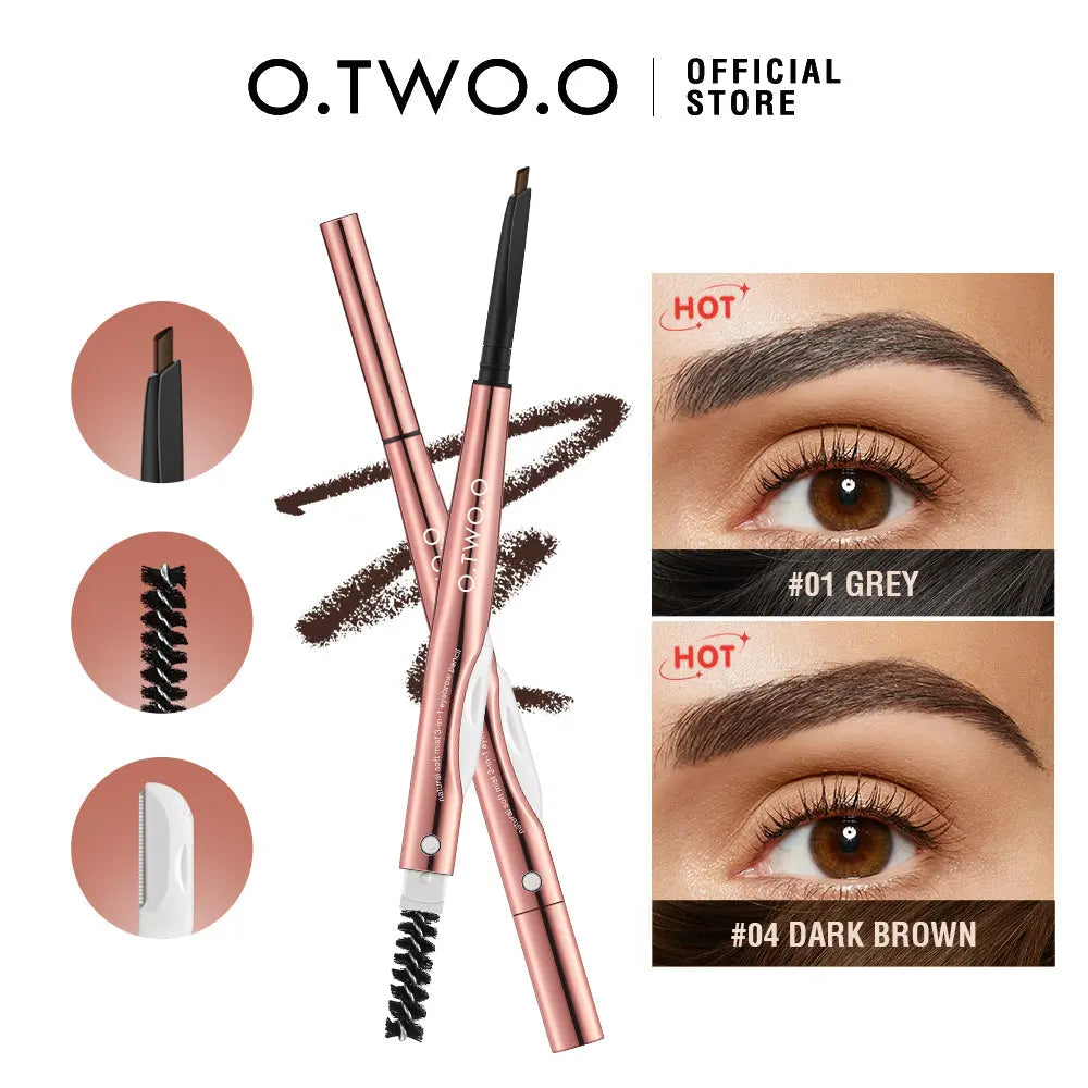 O.TWO.O 3 IN 1 Eyebrow Pen with Eyebrow scraper, brush, eyebrow pencil - O TWO O Cosmetics Qatar