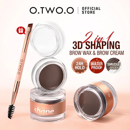 O.TWO.O 2 IN 1 Eyebrow Wax Brow Cream Eyebrow Enhancer Supplier - O TWO O Cosmetics Qatar