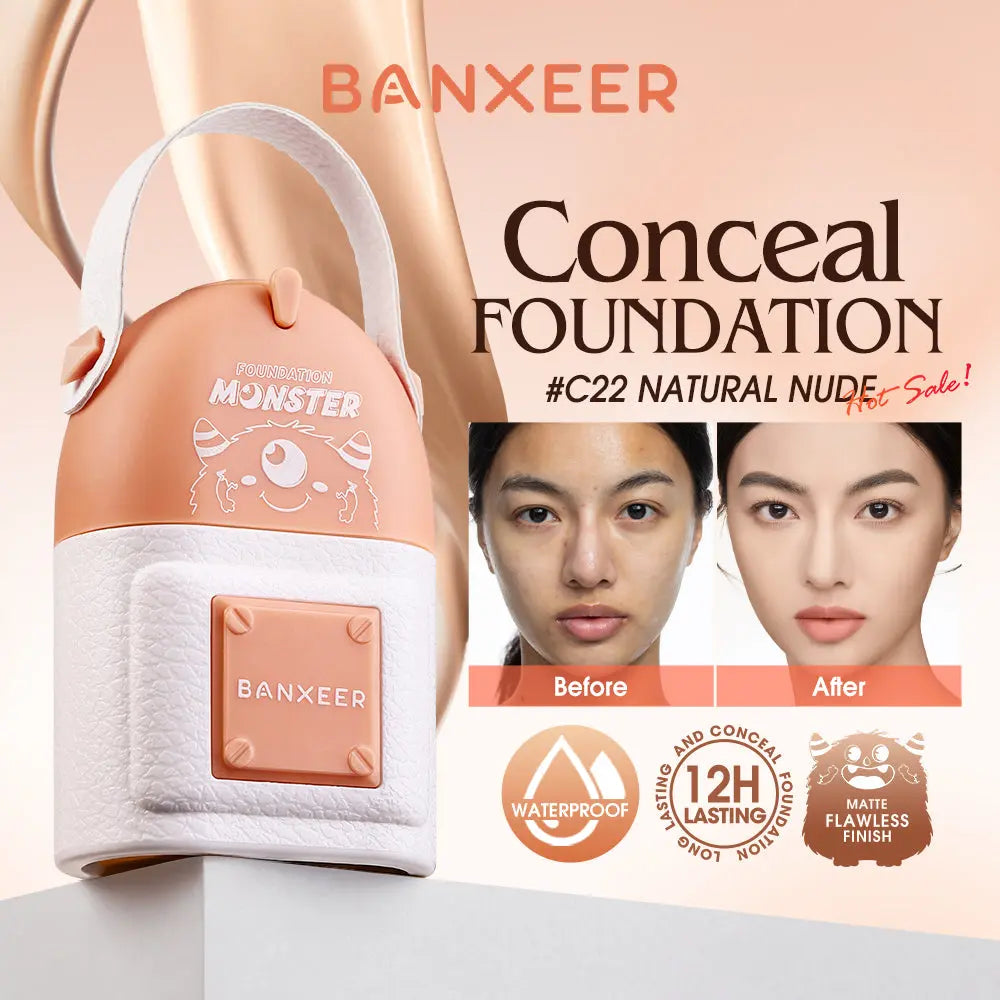 BANXEER Matte Finish Face Base Liquid Foundation - O TWO O Cosmetics Qatar