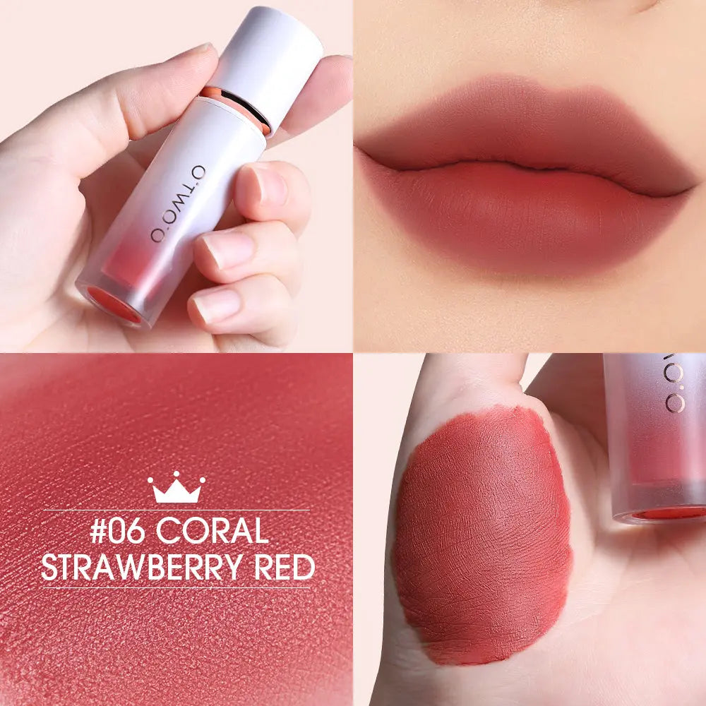 O.TWO.O New Arrival Velvet Matte Finish Rich 12 colors Lip Gloss - O TWO O Cosmetics Qatar