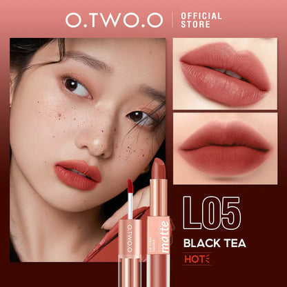 O.TWO.O  2 in 1 Lipstick Double Head Lipstick and Lip Mud - O TWO O Cosmetics Qatar