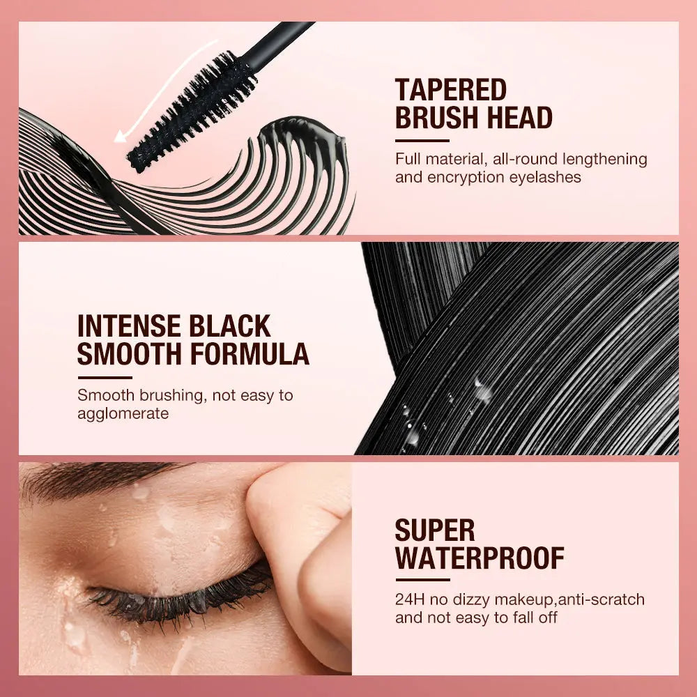 O.TWO.O New Long Thick Waterproof Mascara Black Color - O TWO O Cosmetics Qatar