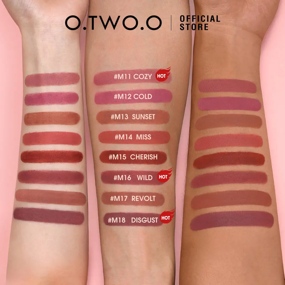 O.TWO.O  Matte Finish Waterproof Long Wear Silky Lipstick Hot Sale in US - O TWO O Cosmetics Qatar