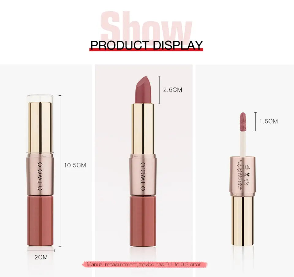 O.TWO.O 2 in 1 Matte Liquid Lipstick High Pigmented Long Lasting - O TWO O Cosmetics Qatar