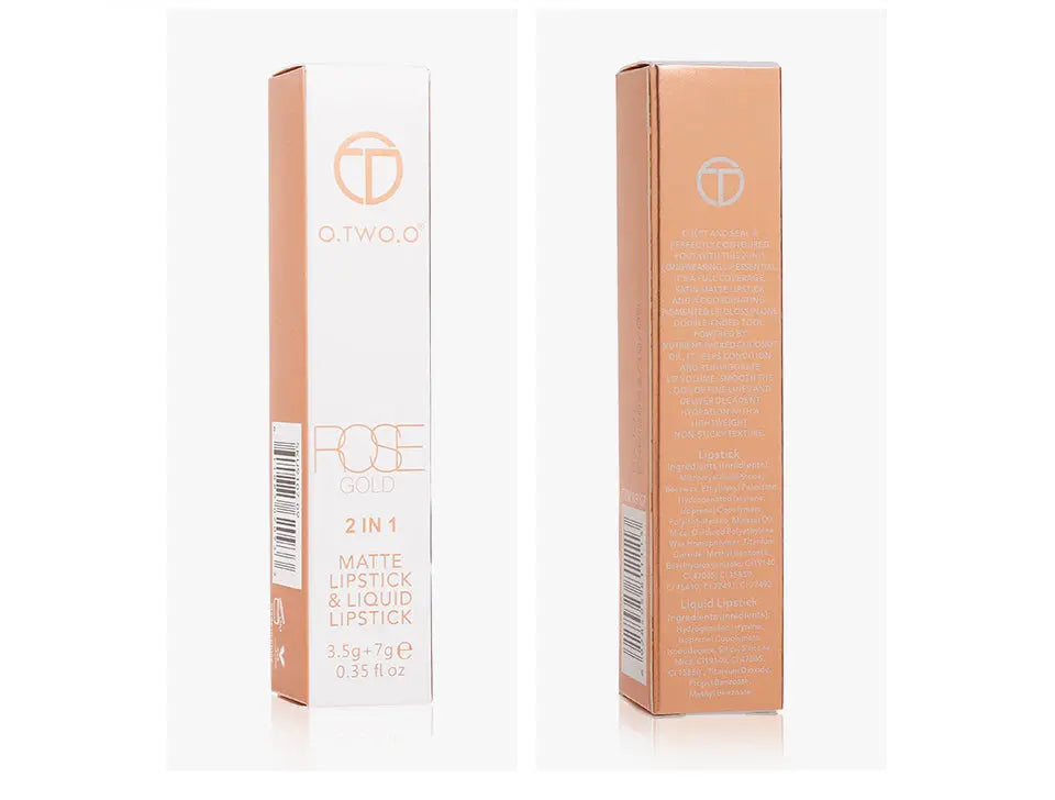 O.TWO.O 2 in 1 Matte Liquid Lipstick High Pigmented Long Lasting - O TWO O Cosmetics Qatar