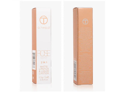 O.TWO.O 2 in 1 Matte Liquid Lipstick High Pigmented Long Lasting - O TWO O Cosmetics Qatar