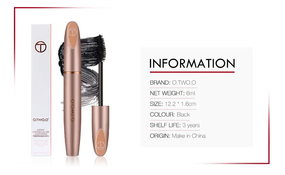 O.TWO.O Instant Fiber Lash Mascara - O TWO O Cosmetics Qatar