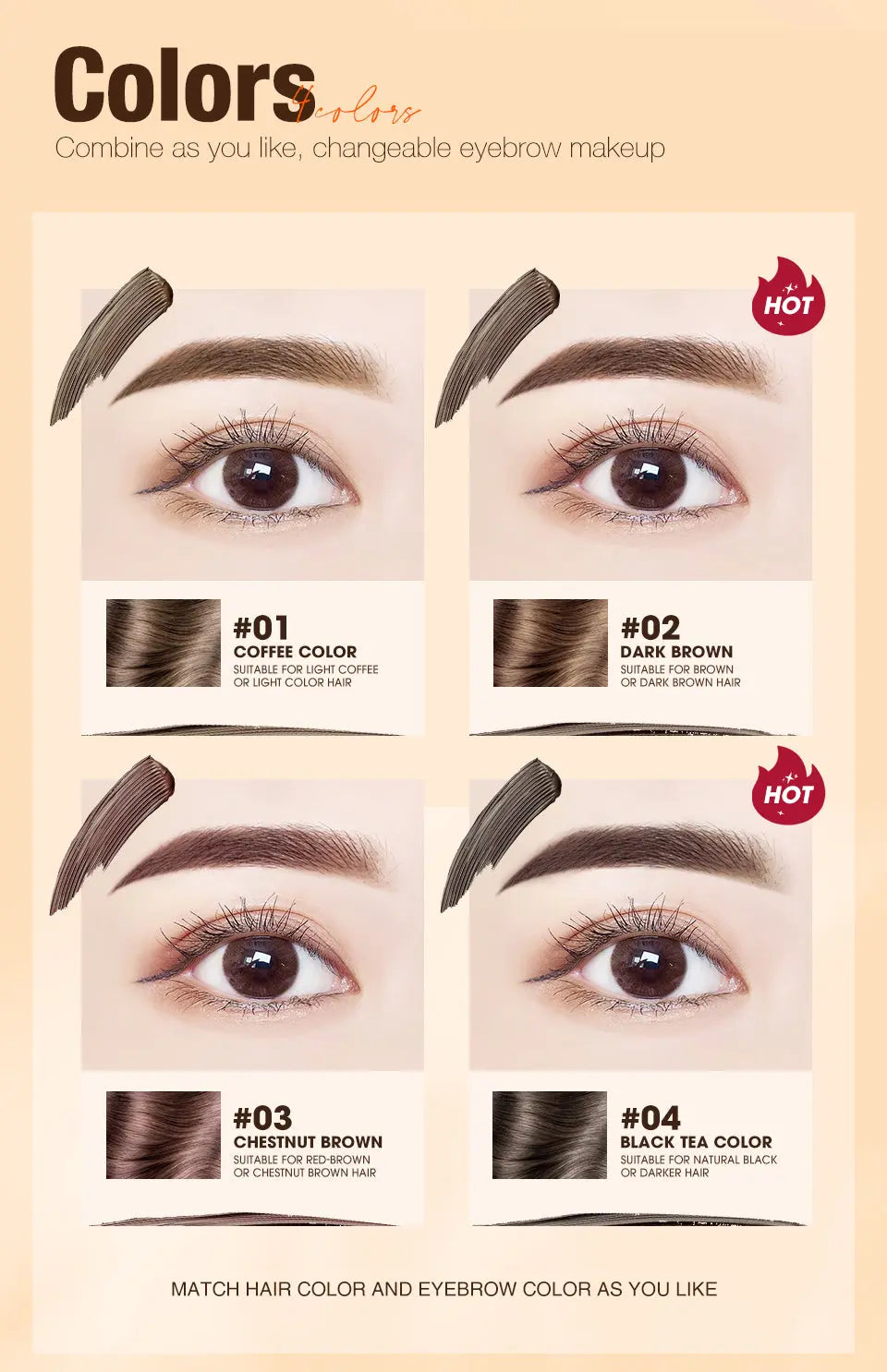 O.TWO.O Dyeing Eyebrow Cream - O TWO O Cosmetics Qatar