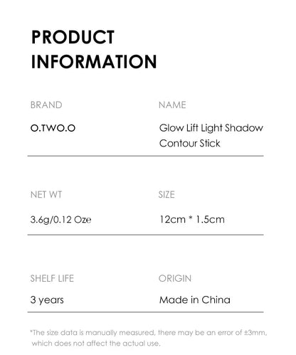 O.TWO.O Glow Lift Light Shadow Contour Stick - O TWO O Cosmetics Qatar