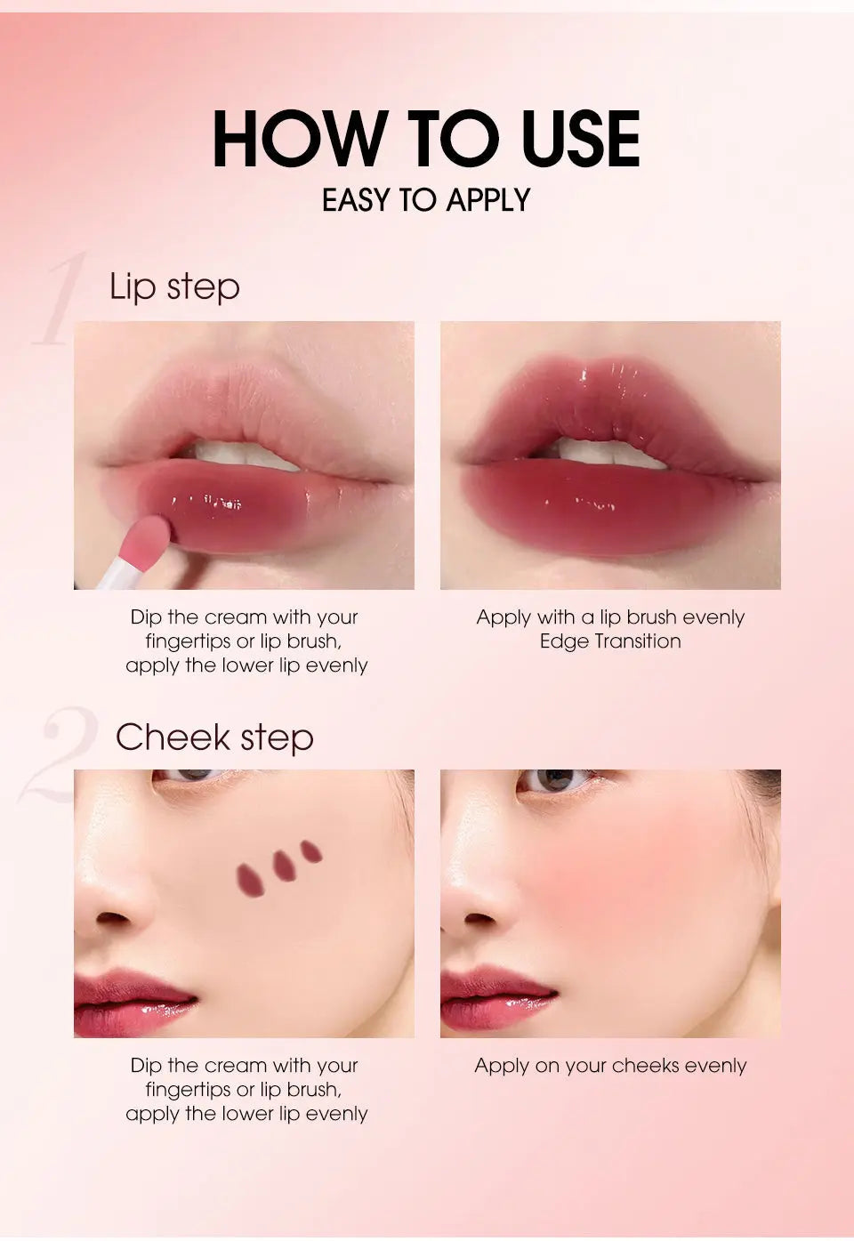 O.TWO.O 2 in 1 Lip and Cheek Hydrating Gloss - O TWO O Cosmetics Qatar